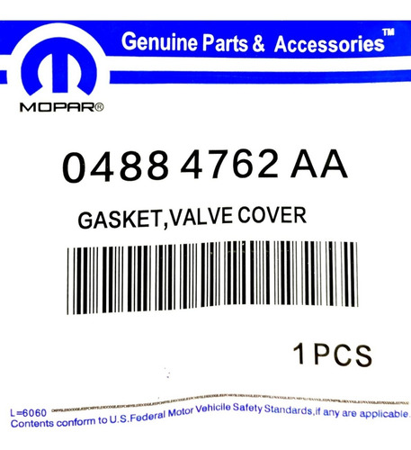 Empacadura Tapa Valvula Dodge Caliber 2.0 Jeep Compass 2.4