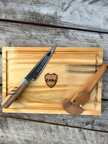 Tabla Asado Individual Boca Jr Cuchillo Asado Boca Juniors.