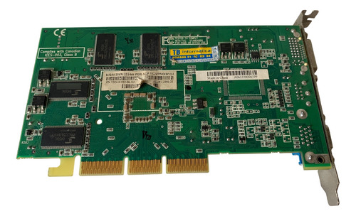 Placa Vídeo Vga Dvi Agp Ati Radeon R9250 256mb Antiga (Usado)