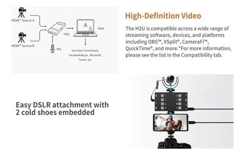 Tarjeta De Captura De Video Hdmi 4k Hdmi Camkoo Usb30 Con 2