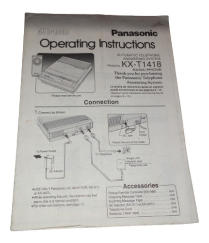 Manual Panasonic Kx T1418