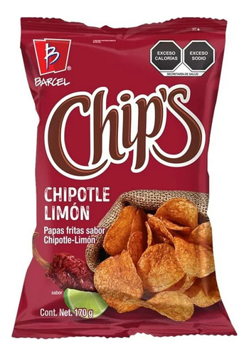Chips, Paquete Surtido De Papas, 4 Bolsas De 170 G