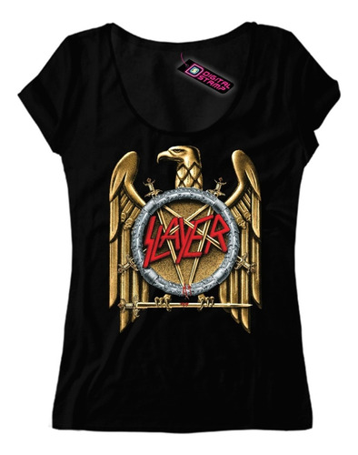 Remera Slayer Implode Heavy Metal 12 Mujer Dtg Premium 