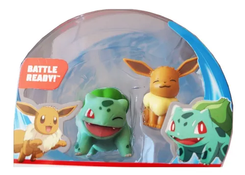 Imagem 4 de 6 de Pokémon Battle Figure Articulada Dupla Bulbasaur & Eevee