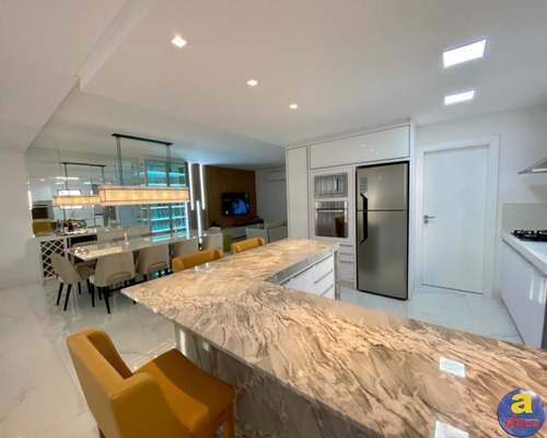 Imagem 15 de 30 de Excelente Apartamento 4 Suítes, 3 Vagas De Garagem Na Meia Praia Em Itapema/sc - Imobiliária África - Co00033 - 69945458