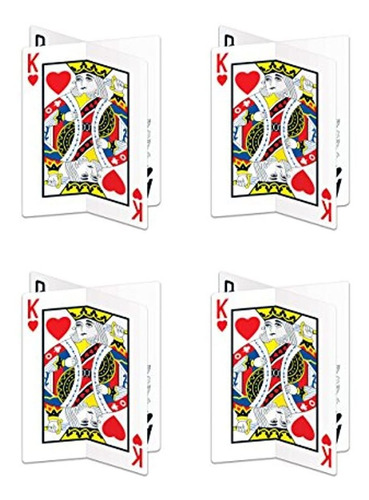 Beistle 4 Piezas 3-d Playing Card Centerpieces, 12 , , Multi