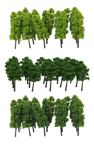 Modelos De Árvores Pintadas De Verde Em Escala 1/200 1/250 N