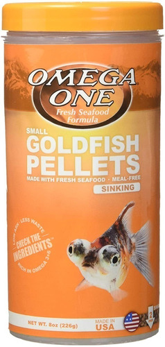 Imagen 1 de 6 de Goldfish Pellets 1,5mm 226gr Omega One Para Peces De Agua 