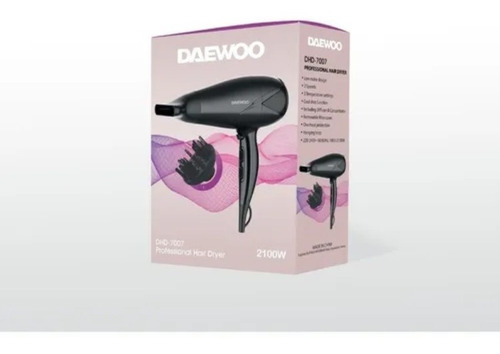 Imagen 2 de 4 de Secador De Pelo Daewoo 2100w C Difusor Y Boquilla