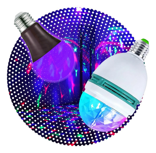 Combo Lampara Led Giratoria + Lampara Led Luz Negra Uv E27