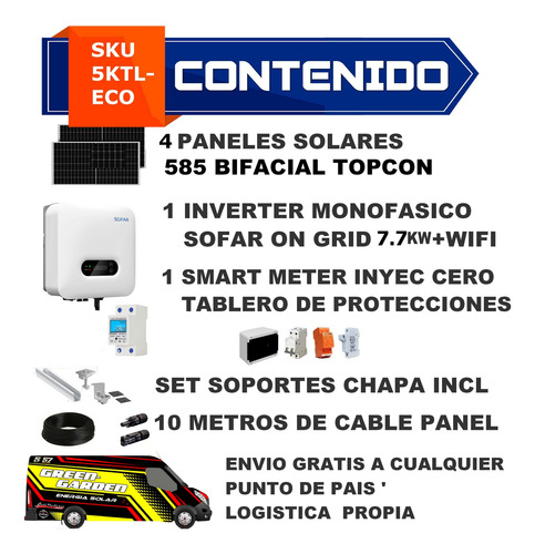 Kit Solar Completo Monofásico 5kw On-grid 220v Wifi 5ktleco