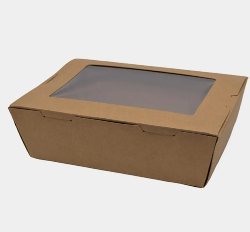 Caja  Kraft Con Ventana 500 Ml Pack 25 Unidades