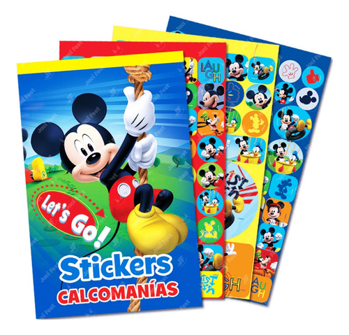 Block De Stickers Mickey Mouse Artículo Fiesta - Mic0h1