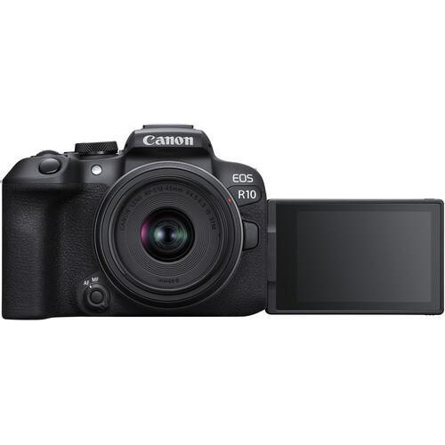 Cámara Canon Eos R10 con lente sin espejo de 18-45 mm color Negro