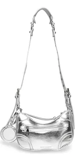 Bolsa Bglowy Steve Madden Mujer Acabado de los herrajes Niquel Color Silver Correa de hombro Plateado Diseño de la tela Liso