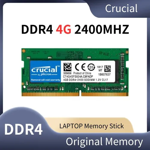 Memoria Crucial Pc4 Ddr4 Para Portátil, 2400 Mhz, 4 Gb