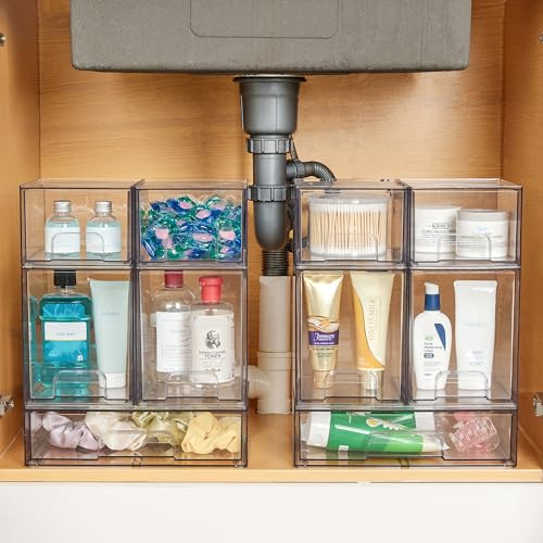 Conjunto De 5 Cajones Apilables De Almacenamiento Vtopmart,
