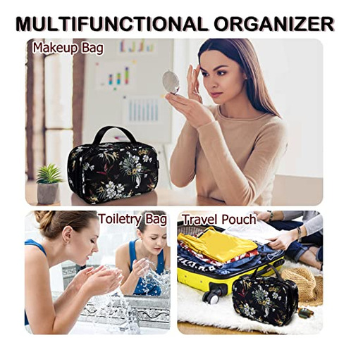 Estuche De Maquillaje Para Viaje Con Doble Cremallera Imperm