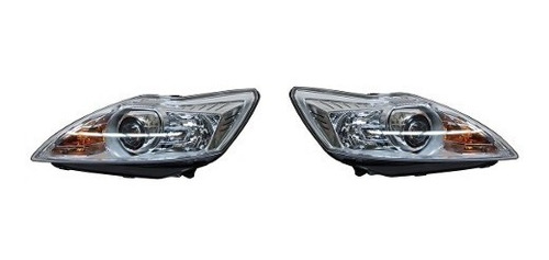 Par Juego Faros Ford Focus 2009 - 2011 F/cromado C/lupa Zry