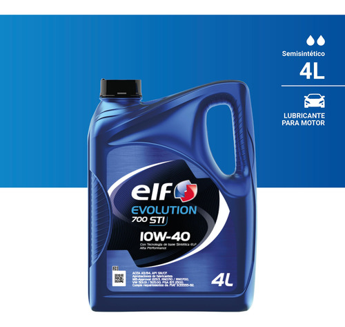 Aceite Elf Evolution 700 Sti 10w40 Semisintético 4 Litros