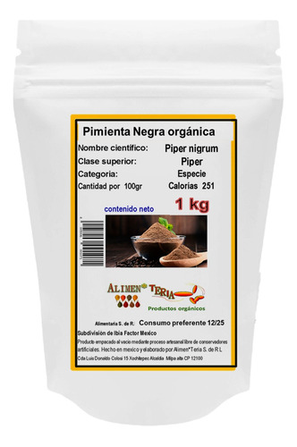 Pimienta Negra, Neem Y Curcuma En Polvo 3kg Organ.