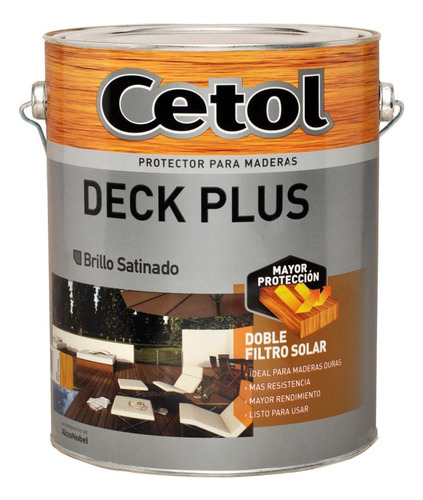 Cetol Protector Para Deck Plus Exterior Impregnante X 4l Rex Color Natural