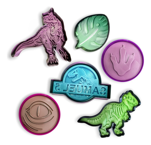 Cortantes Galletas Dinosaurios X 5 + 1 Personalizado