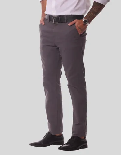 Calça Sarja Masculina Social Slim Elastano Bolso Embutido Sarja Preta 42 - Miniatura 2