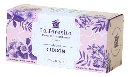 Infusión De Hierba Aromática Cedrón Cidrón La Teresita