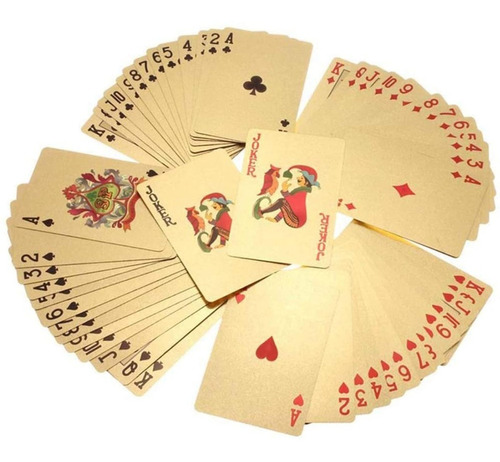 Cartas Remis Baraja Doradas Plateadas Poker Durable Flexible