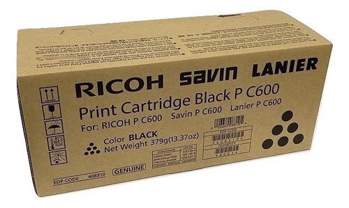 Toner Ricoh P C600 408310 Negro Savin Lanier