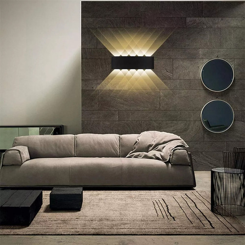 Lámpara Led De Pared Moderna De Luz Cálida 10w Para Exterior