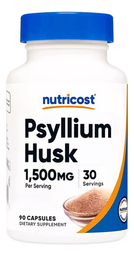 Nutricost Cáscara de psilio 1500 mg 90 cápsulas Sabor Sin Sabor