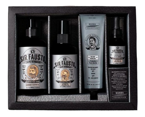 Sir Fausto - Kit Para Barba Fuerte 4 Piezas 570 Ml