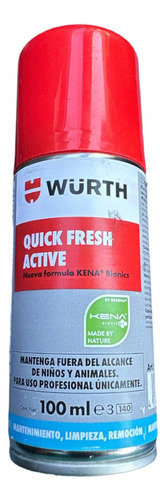 Eliminador De Olores Aire Acondicionado Quick Fresh Wurth