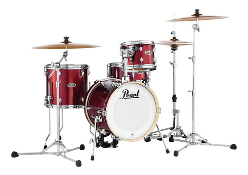 Bateria Pearl Midtown 4 Cuerpos Bombo 16 Viaje Mdt764p/c 704 Color Black cherry glitter
