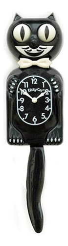 Reloj De Pared Kitty Cat Klock (negro Clásico-pequeño)