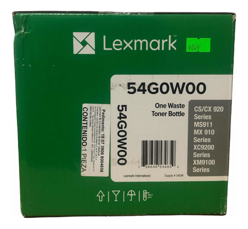 Contenedor De Residuos Lexmark 54g0w00 Cs/cx 920 Ms911 Mx910