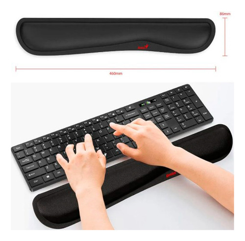 Reposamuñecas Genius G-wp100 Keyboard Pad Negro