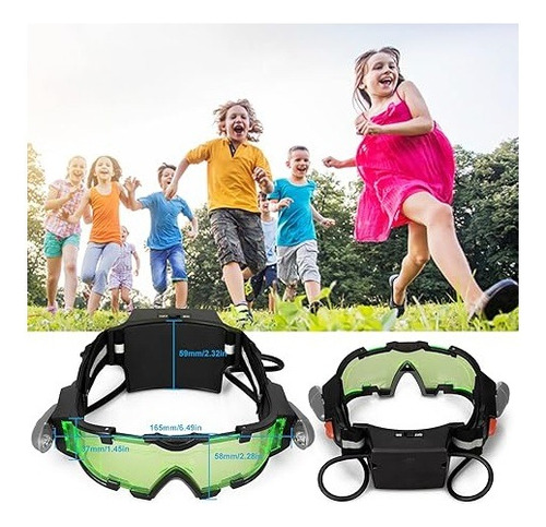 Agm-gafas De Vision Nocturna, 25 Pies Ajustables Con Luces