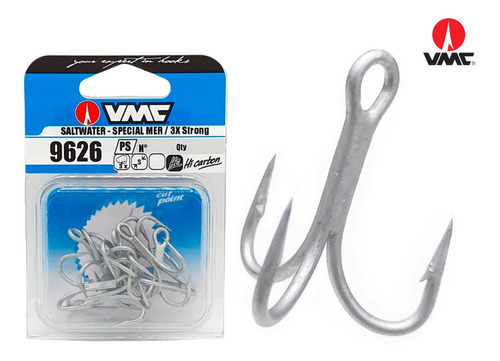 Garateia Vmc Saltwater 3x Strong Nº4/0 - 10 Unidades Com