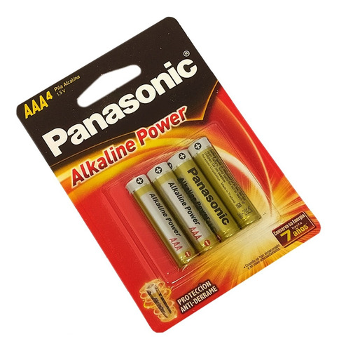 Baterias Pilas Aaa Panasonic Alcalina + Duracion Pack De 4