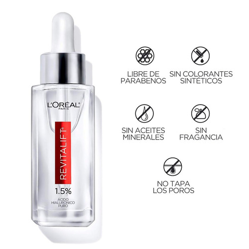 Imagen 3 de 5 de Serum Rellenador Revitalift Ácido Hialurónico Loreal Paris