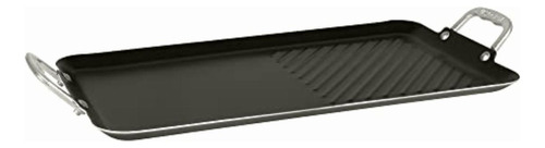 Select By Ekco Plancha Rectangular Doble Quemador Con Grill,