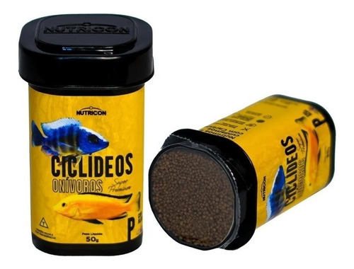 Ração Peixes Ciclídeos Onívoros P 50g - Nutricon Premium