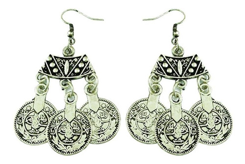 Bohemian - Moneda De Plata Para Mujer Hippie Boho Tribal