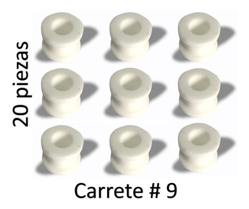 20 Carretes De Porcelana Para Incubadoras Del #9
