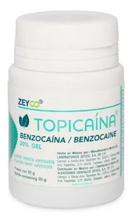 Topicaína Benzocaína 20% Menta Frasco 30g - Zeyco