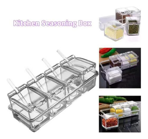 Caja De Condimento Transparente Spice Pot Transparente Con