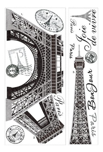 Roommates Rmk1576gm Eiffel Tower Peel And Stick Giant Vinilo